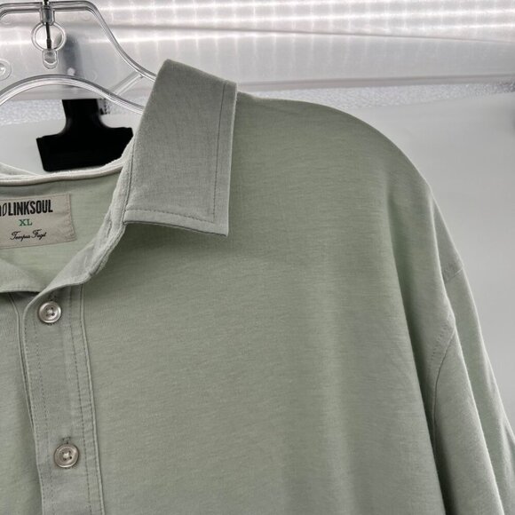 Link Soul Men's Polo Shirt Short Sleeve Mint Green Size XL - Picture 4 of 9